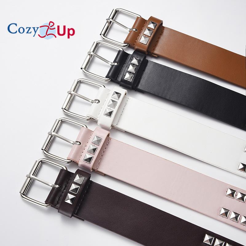 Cintura in PU con Perline Quadrate da Uomo e da Donna, Occhio di Willow Ding Qi, da Indossare con Pantaloni con Cintura Decorativa