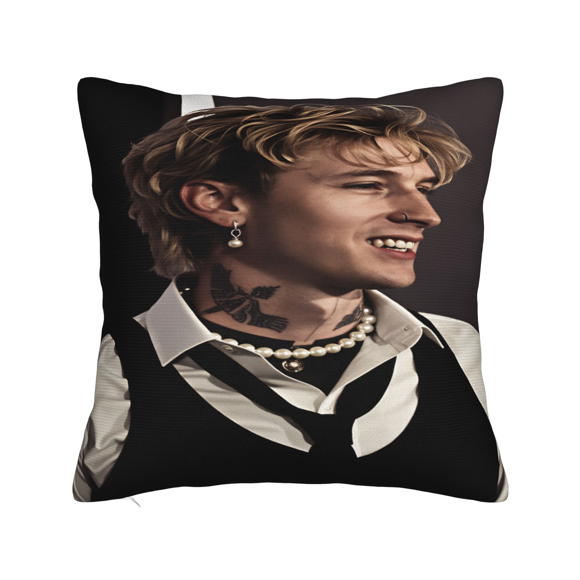 

Machine Gun Kellys MGK Pillow Cover Fashion Pillow Case For Sofa Home Decoration Comfy Pillowcases Gift 12x12Inch