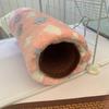 Small Pet Fleece Tunnel & Hammock: Hamster, Rat, Sugar Glider, Guinea Pig Hideout & Bed