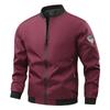 Spring and Autumn Casual Jacket Men's Casual Solid Color Jacket Lightweight Breathable Large Size Baseball Uniform Jacket