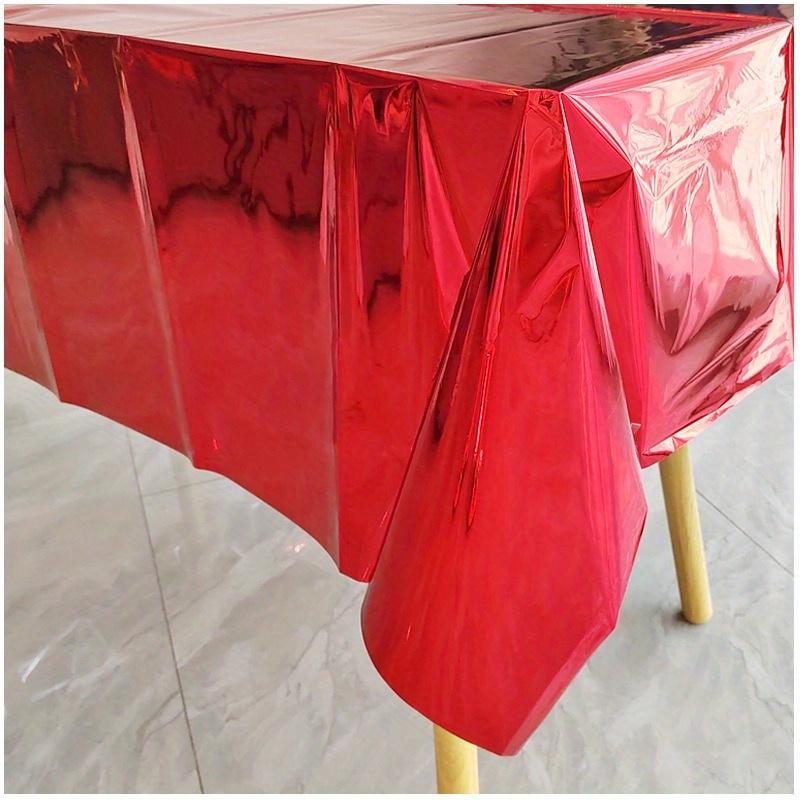 1PC Aluminum Film Birthday Party Tablecloth Disposable Waterproof Scene Props Layout Supplies Tablecloth