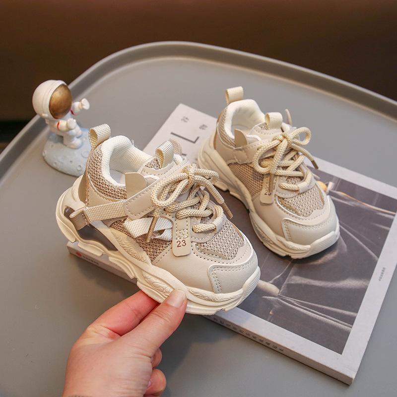 Children's sneakers 2025 spring and autumn season new girls' dad shoes baby soft-soled boys' shoes breathable mesh shoes