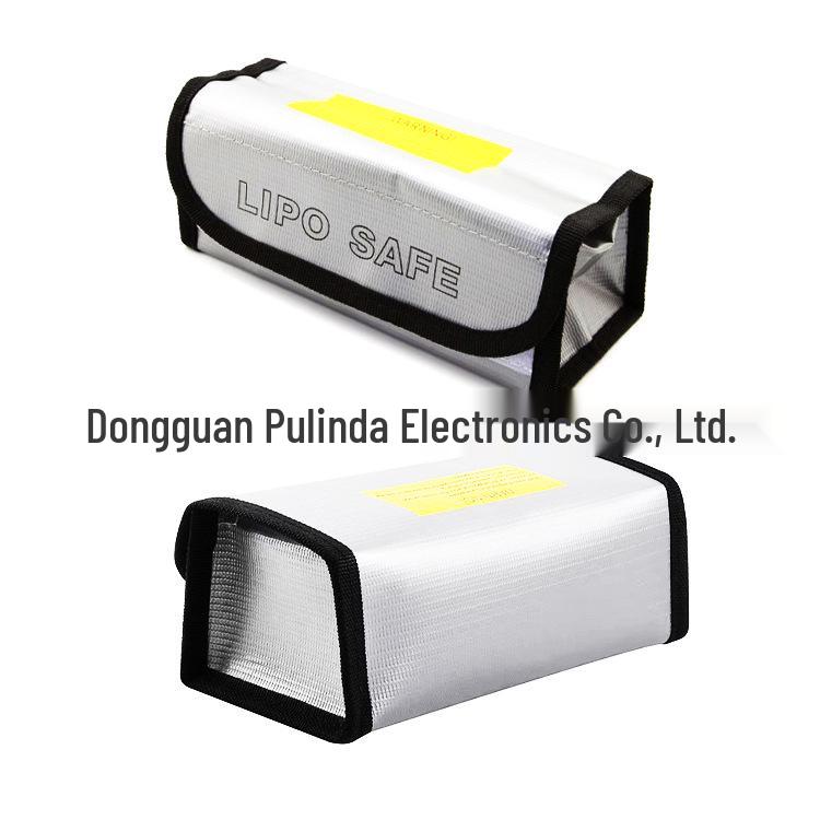 Fireproof & Explosion-Proof Lithium Battery Bag for Model Airplanes - High Temperature Resistant, 185x75x60mm