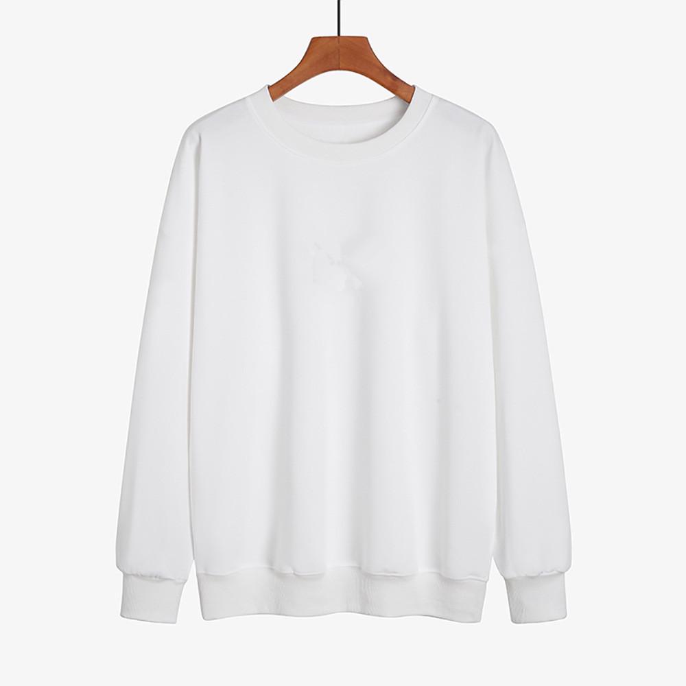 Women's 2023 Autumn/Winter Loose Fit Plus Velvet Round Neck Solid Color Hoodie
