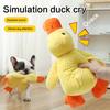 [Chew-Resistant Duck Toy] Chew-Resistant Interactive Yellow Duck Doll with Squeaking Sound | 3 Colors, Bite-Type Plush Toy for Cats&Dogs-Pet Supplies