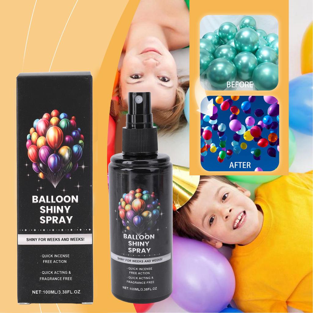 2 Pcs Balloon Shine Spray Instant Gloss Vibrant Finish Balloon High Gloss Spray for Enhance Party Decor 100 ML