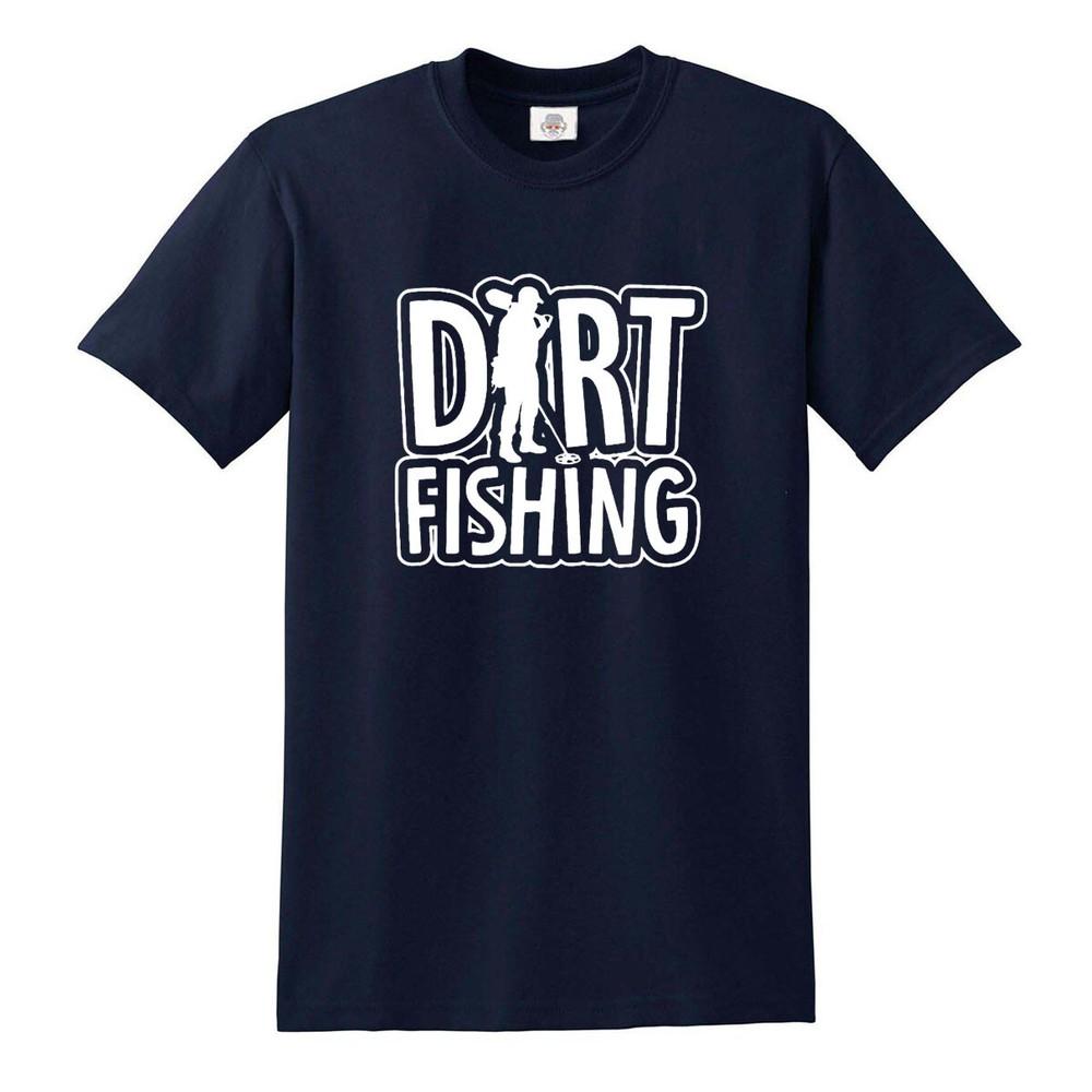 Dirt Fishing T Shirt Unisexs Funny Metal Detecting Detectorist Gift Present Tee Top 2XL