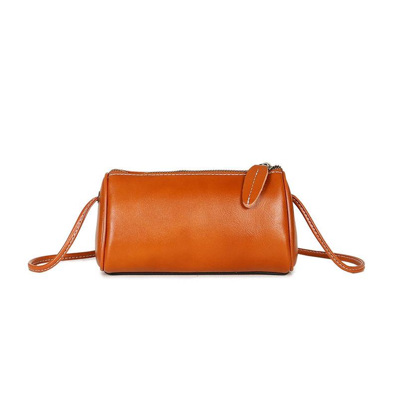 Summer New Lightweight Crossbody Small Bag Vegetable Tanned Soft Cowhide Leather Texture Mini Mobile Phone Pillow Bag