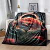 1pc Flower Printing Lightweight Flannel Blanket, Comfortable and Warm Blanket, for Camping Sofa Bed and Couch Office, Suitable for Gift Blank