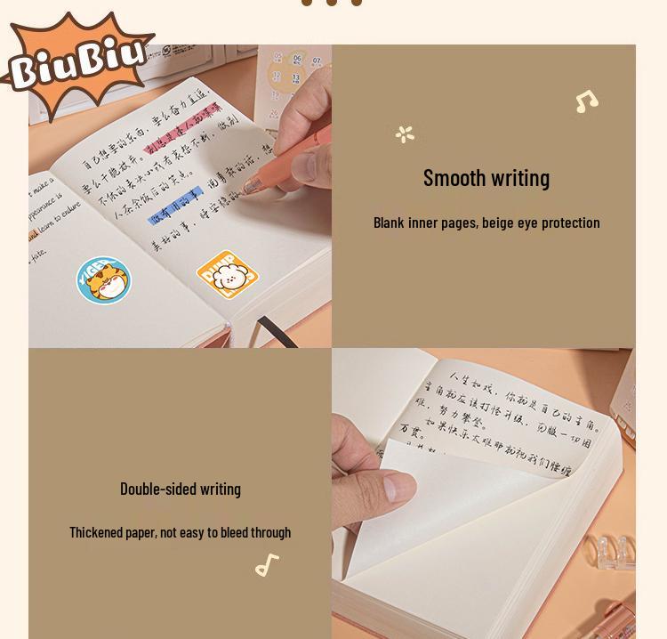 Extra Thick A6 Grid Notebook: Xiaohongshu Style, Ideal for Students & Office Use