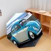 1 Stück Automatischer Faltregenschirm - Schönes Auto-Muster, Tragbares & Faltbares Design mit 8 Speichen, Weihnachts-Geburtstagsgeschenke