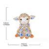 Shiny Rhinestone Zodiac Goat Brooch Cute Sheep Animal Design Lapel Pin for Bags Clothing Decoration Holiday Gift