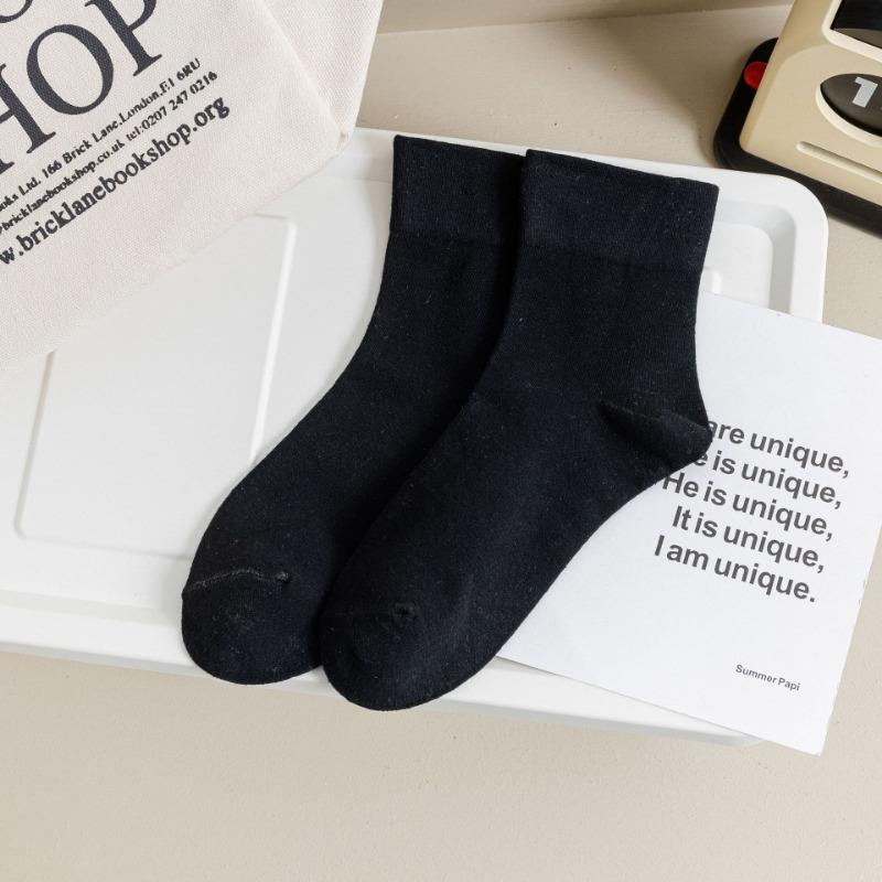 Solid Color Postpartum Socks for Women, Mid-calf Socks for Spring and Summer, Simple Women's Socks