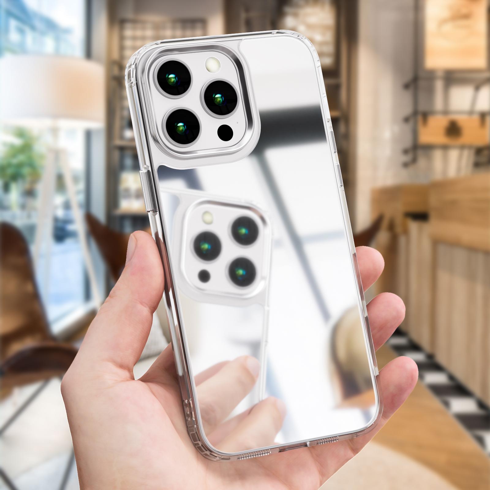 

Зеркало для макияжа, чехлы для iPhone 11 13 XR 15 Pro Max 12 14 Pro Max, чехол для iPhone 16 XS Max, защитный чехол с зеркалом, изысканный мультяшный водонепроницаемый iPhone 16 Pro серебряный