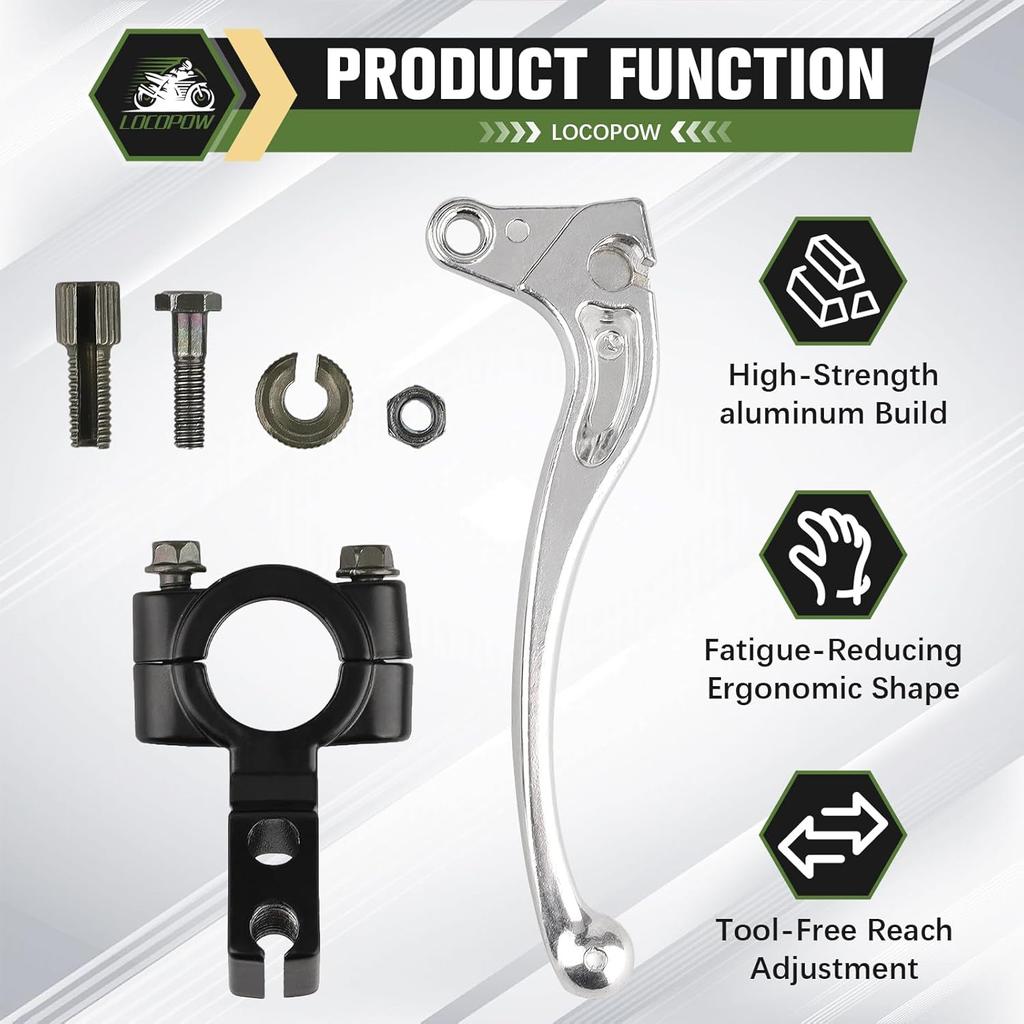 LOCOPOW 7/8" 22mm Left Clutch Brake Handle Lever for Coleman CT200U CT100U for Honda CRF 50 100 150 CRF450R XR100 200 XR250 Suzuki DR200 YZ80 85 125
