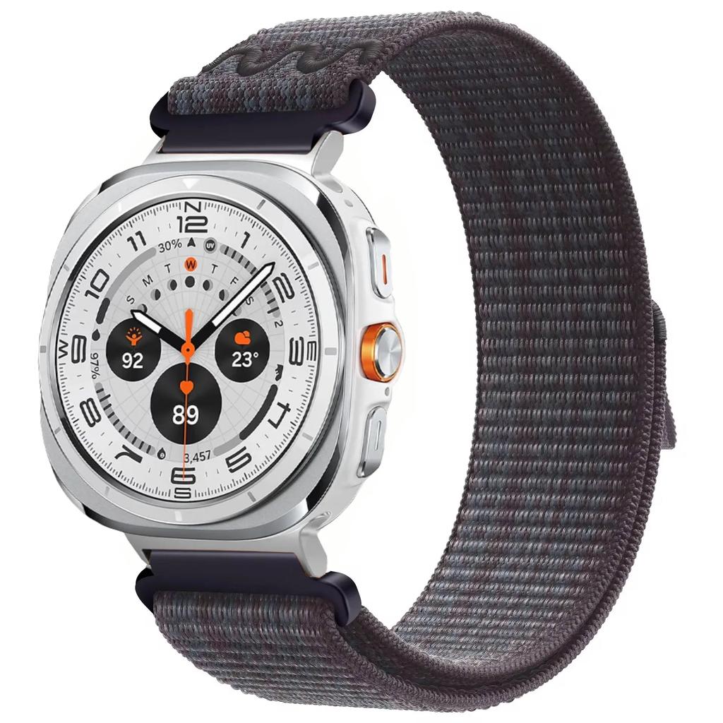 Geborduurd Nylon Bandje voor Samsung Galaxy Watch Ultra 47mm Armband Polsband Sport Ademend Riempje Galaxy Watch 8 Ultra 2026