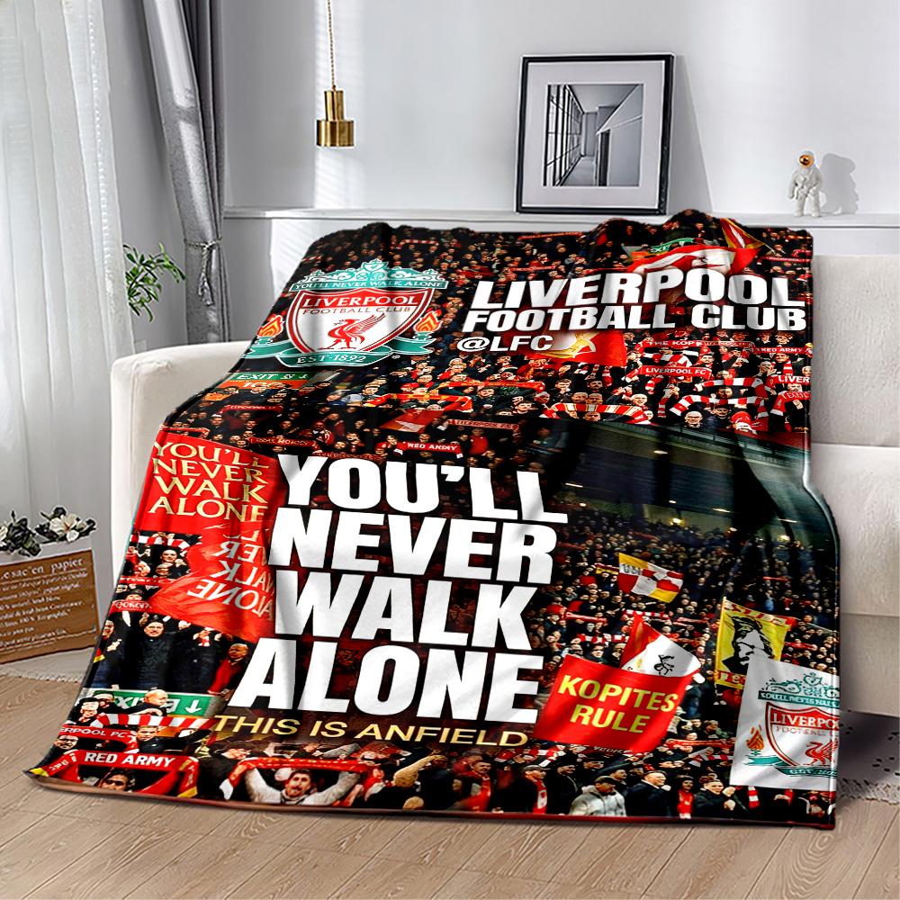 Coperta Morbida Calda Accogliente del Liverpool Football Club Ottima per Sedia da Ufficio Sedia Letto Per Tutte le Stagioni Arredamento Elegante Regalo per Viaggi Casa Compleanni