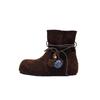 Boken Dolphin Boots~ Niche Strap-on Martin Boots 2025 Autumn New Big Head Heightened Thick-soled Leather Short Boots for Women