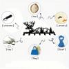 Metal Deer Wall Key Hook Entry Organizer Nature Gift Home Decor