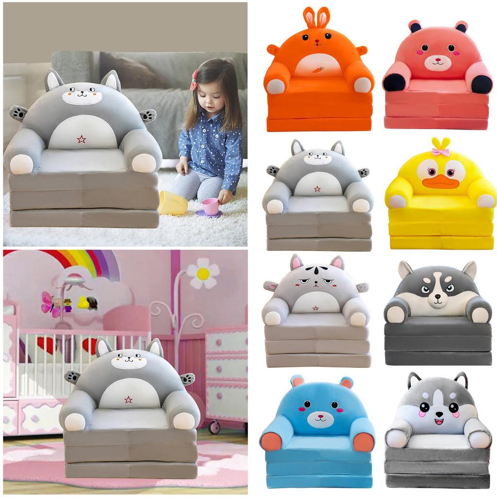 Sofaüberwurf 2 in 1 Faltbarer Kinder-Sofaüberwurf Niedlicher Cartoon Kinder-Sofa-Überzug