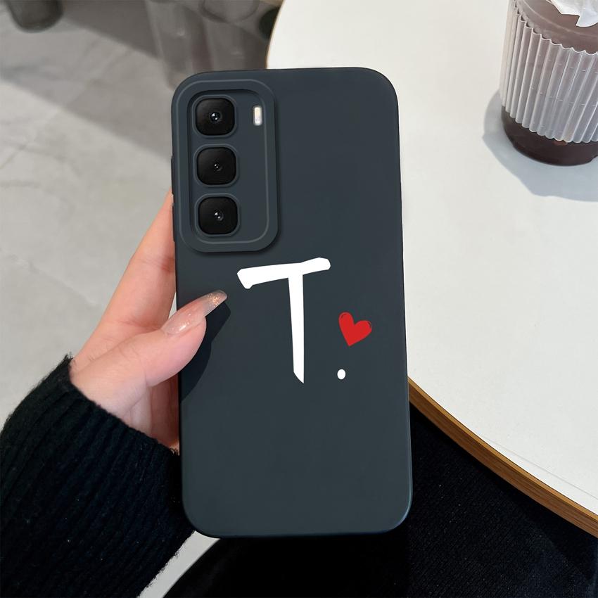 

Чохол для телефону для Infinix Hot 60 50 40 Pro 30 Play 60i 50i 30i Smart 10 Plus Простий візерунок з літер Матовий силіконовий Протиударний Задня кришка для Infinix Shell Infinix Hot 50i 4G