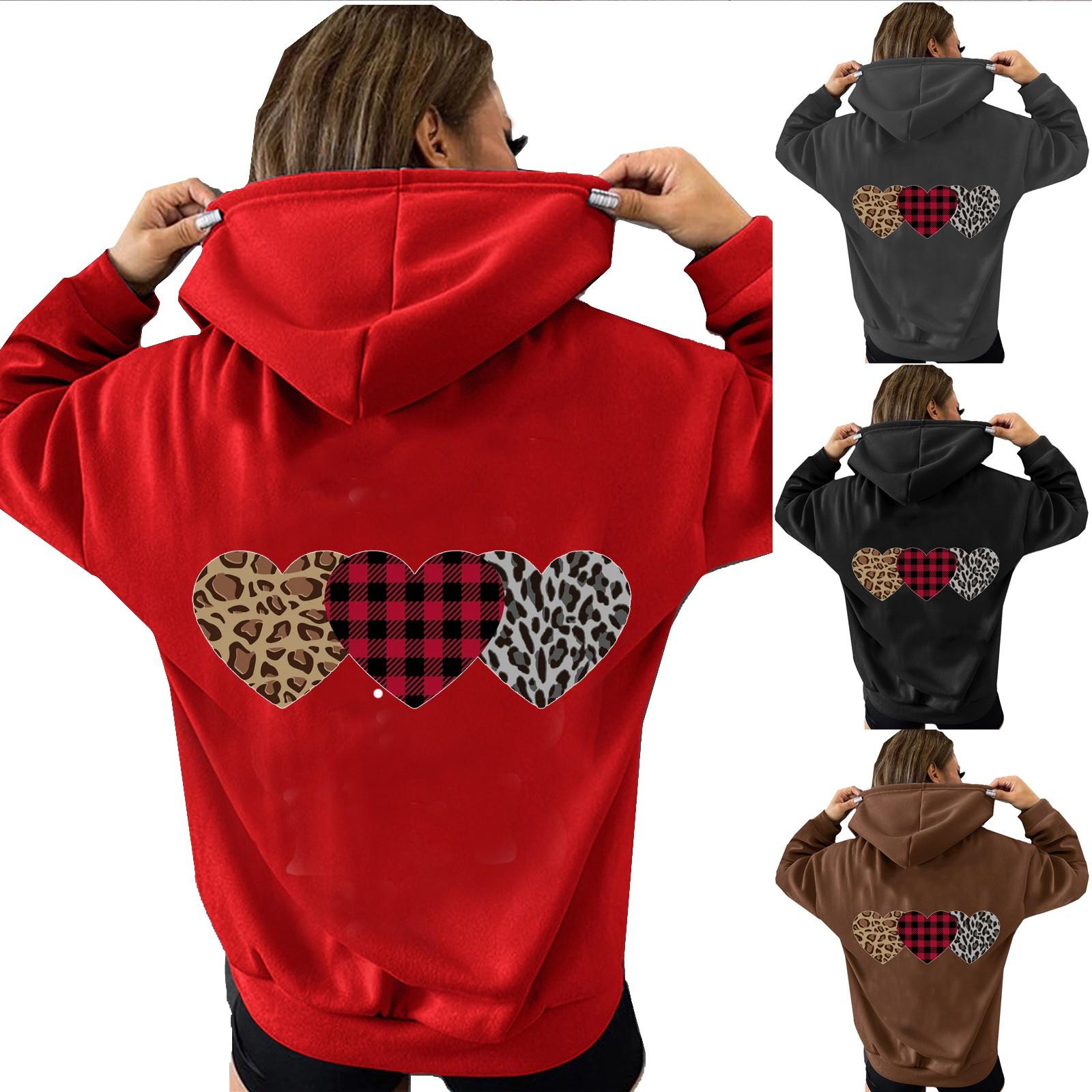 

Женская модная повседневная свободная толстовка с длинными рукавами и круглым вырезом с принтом