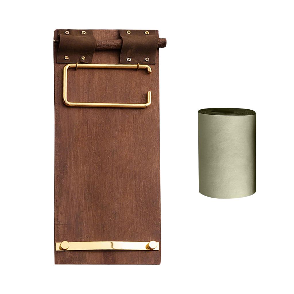 Retro Scroll Notebook Set, Made Of Kraft Paper That Can Be Wall Mounted Or Laid Flat, With Clips And Tear Off, Replaceable Paper Scrolls.