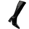 Winter High Heel Knee High Boots Women Shoes Fashion Square Toe Long Knight Bootties Ladies High Quality Shoes
