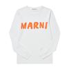 Marni Thje0294p1 UScS11 Low01 Paint Logo Print Women S Long Sleeve Tee