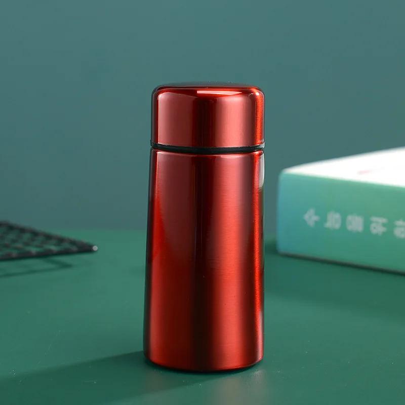 260/280ml Mini Pocket Thermos 304 Stainless Steel Vacuum Flask Small Portable Leakproof Insulated Water Bottle For Purse Bag