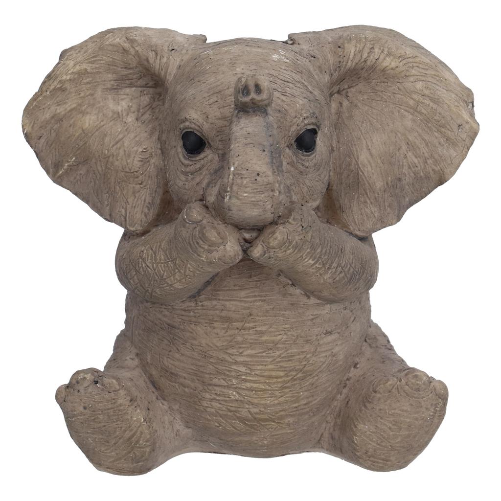 Resin Elephant Statue Crafts Cute Elephant Ornament Home Decoration for Living Room BedroomType 3