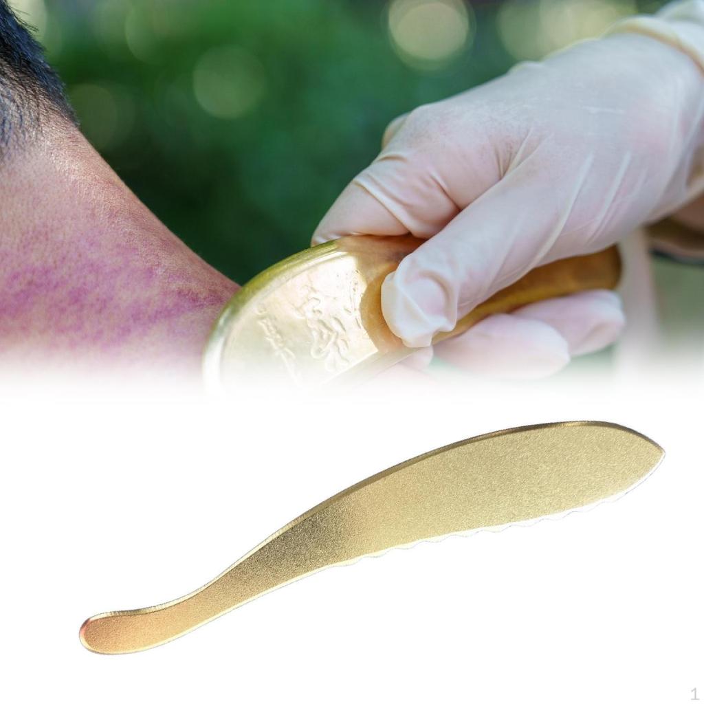 Gua Sha Device, Handheld Copper Tool for Smooth Surfaces on Back And Neck