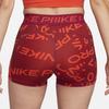 Nike Pro Letter Print Slim Fit Sports Shorts Women shorts Noble-Red FB5457-620
