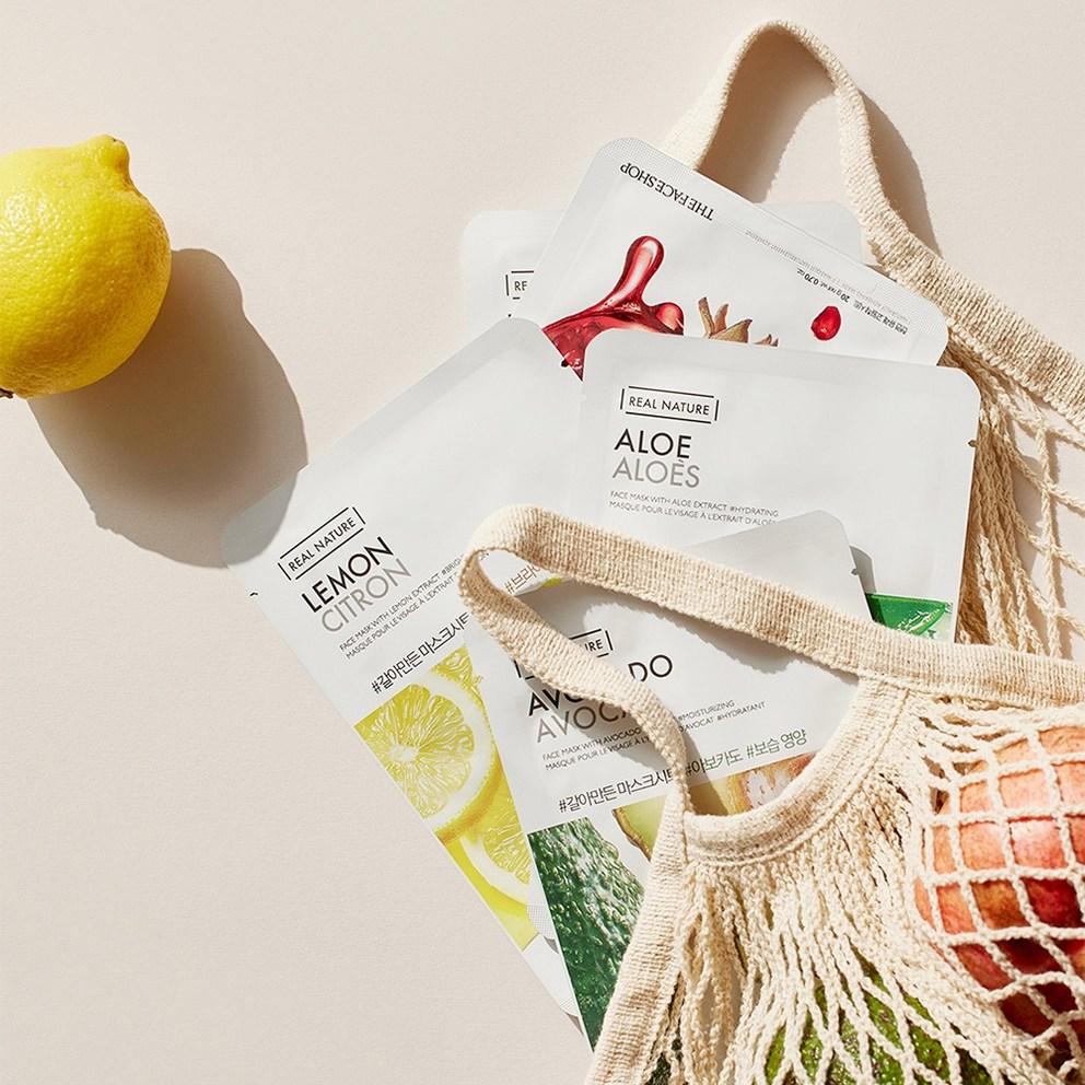 THE FACE SHOP Real Nature Mask Sheet Avocado, 10 sheets, 1 pack