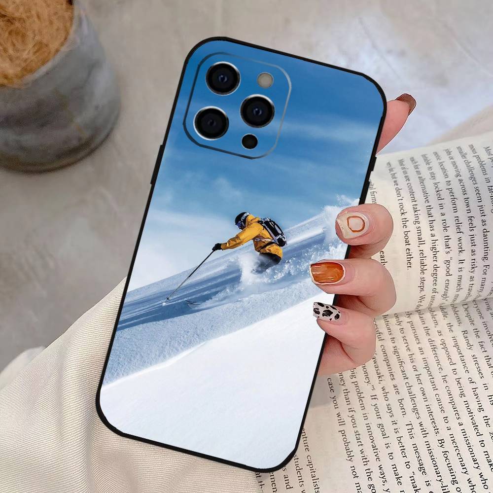 Sport Snowboarding Phone Case Silicone Soft For IPhone 17 16 15 14 13 12 11 X XR Plus Pro Max Plus