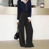 Black Suit Wide-leg Pants Autumn New Drape Loose High Waist Straight Brown Coffee Casual Pants Children