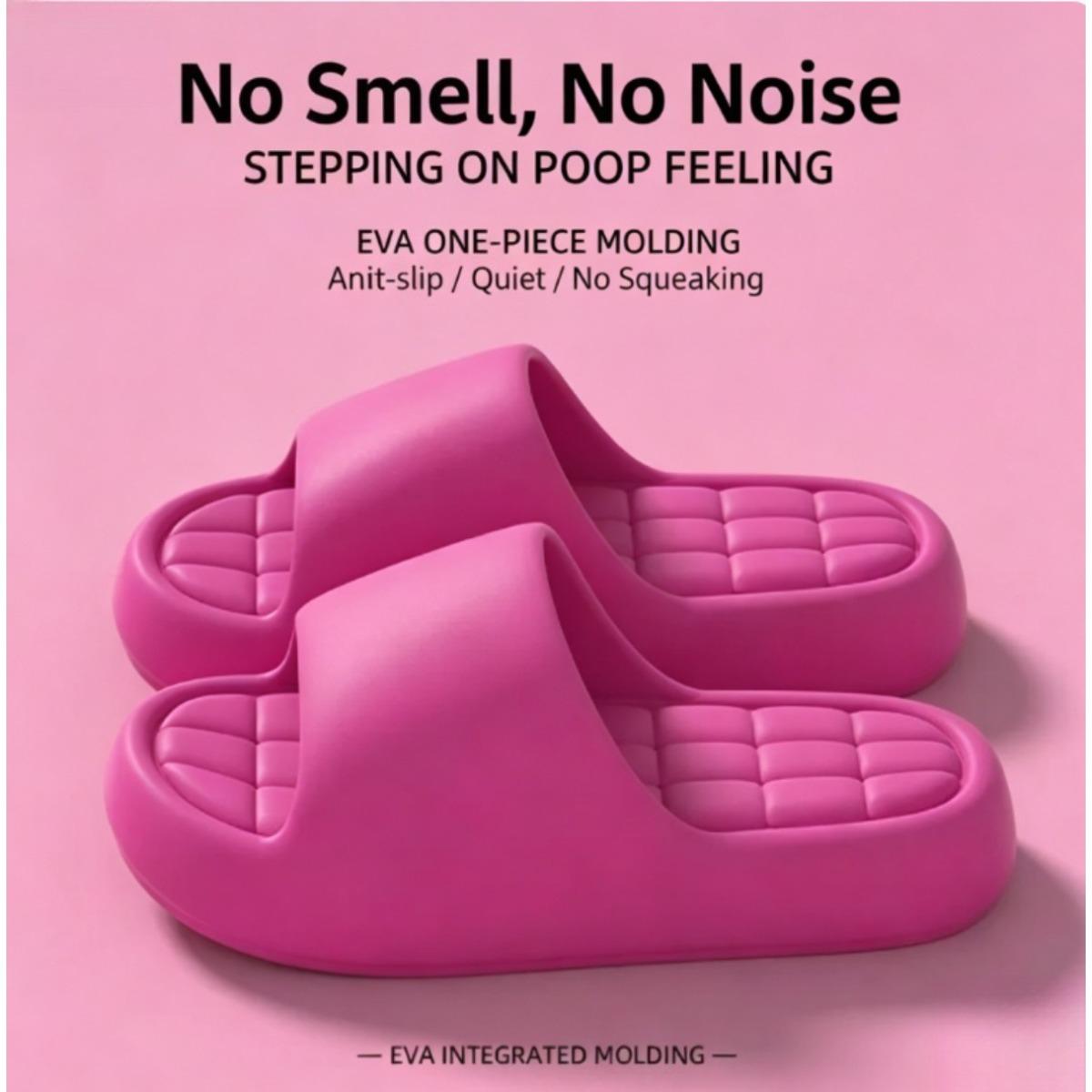

Ladies summer thick soled home slippers, casual and convenient open toed slippers, soft lining, comfortable and breathable, indoor, outdoor, bathroom 36-37 рожевий червоний колір