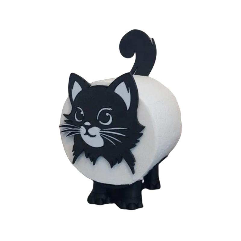 Lustiger Toilettenpapierrollenhalter mit Tieren Kompakte Badezimmerdekorationen Kunststoff-Aufbewahrungs-Organizer Einfache Montage Kein Werkzeug erforderlich