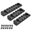 Ryohin Buhin M-LOK DYTAC 20mm Rail Sections, Polymer-Reinforced Resin, Set of 3 (2 X 5-Slot, 1 X 7-Slot)