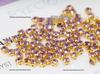 Czech Preciosa Claw Rhinestones Gold Base, PP24/31, 3mm/4mm, 20 Pieces