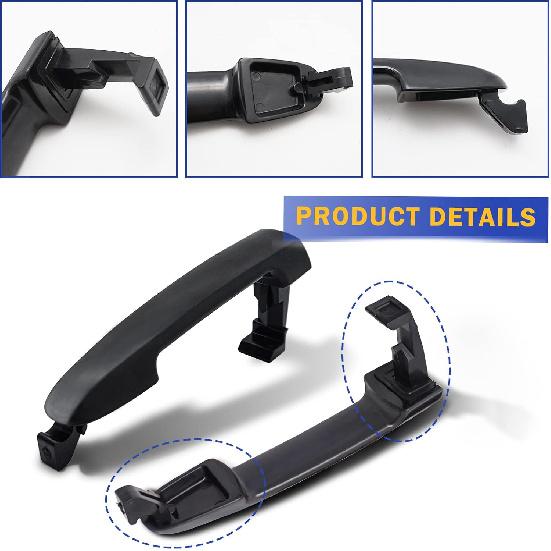 4Pcs Front Rear Left Right Exterior Door Handle Driver Passenger Side for 2006-2010 Hyundai Sonata 826513K000