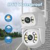 2024 Nová 8MP EU 4K duální čočka WIFI PTZ IP bezpečnostní kamera v reálném čase Duální obrazovka Ai Auto Tracking Body Detection Venkovní vodotěsný CCTV dohled