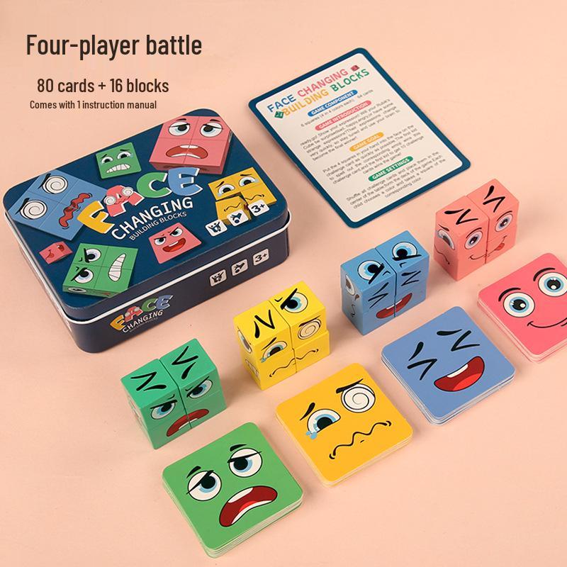 

Деревянный Магический Кубик Выражений Игра-головоломка - Издание в жестяной коробке для детей