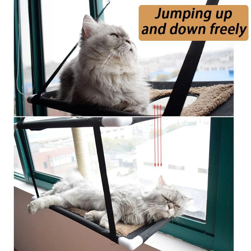 Double-layer Kitten Hammack Hanging Window Sunbathing Cat Hammack Velvet Mat Suction Cup Cat Sisal Scratching Post Durable