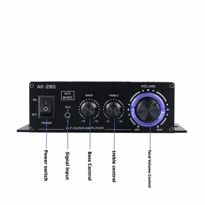AK-280 12w Amplifier Stereo Audio Amplifier Home Mini Class RCA Amplifier D Car Radio 2025 Port Z2L3