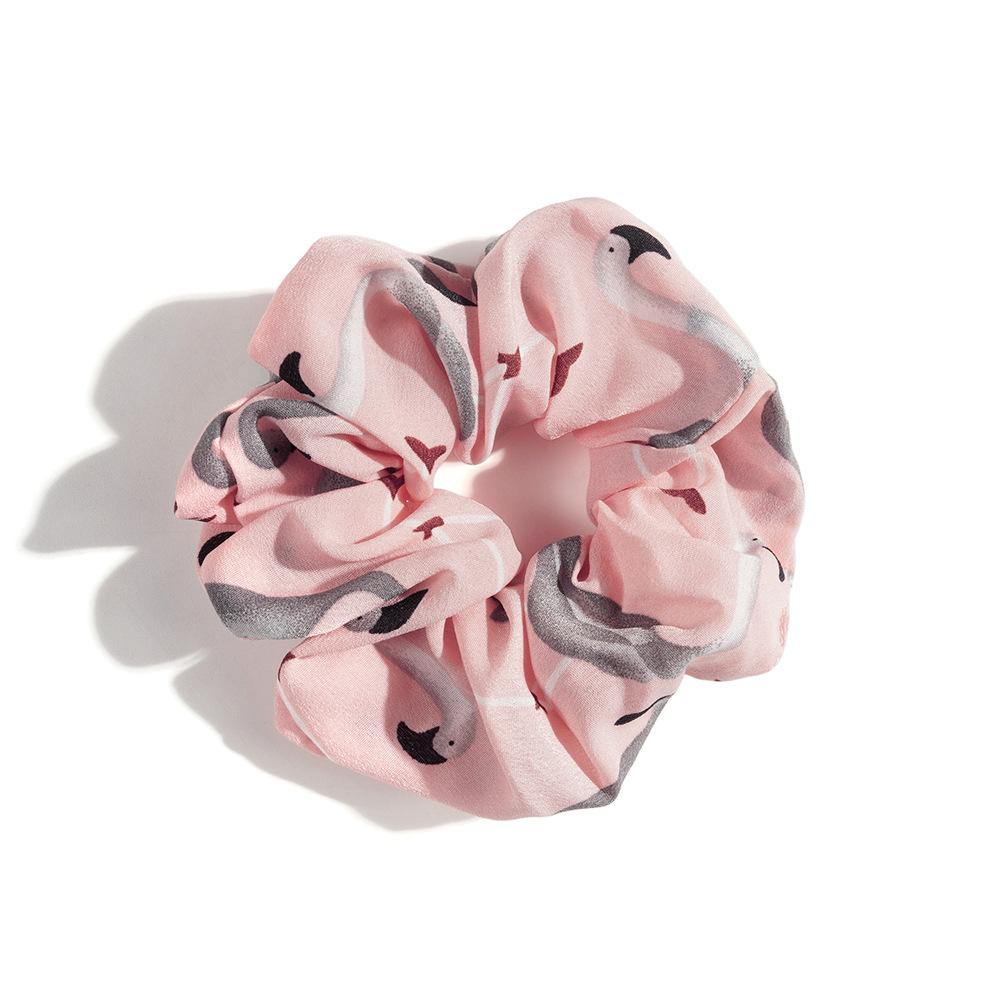 Leopard Print Hair Band Bohemian Large Intestine Band Small Fresh Commuter Rubber Band Flower Print Head Band Head Rope