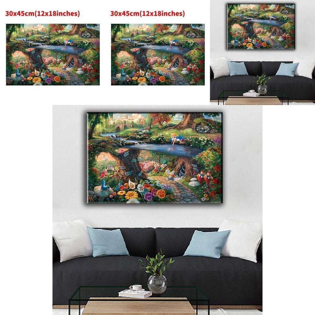 Mermaid Princess Canvas Wall Art Modern Fairy Tale Story Bedroom Children's Room Decorative Painting