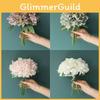 5 Artificial Heads Peony Silk Flowers Hydrangea Bouquet Wedding Decor Party