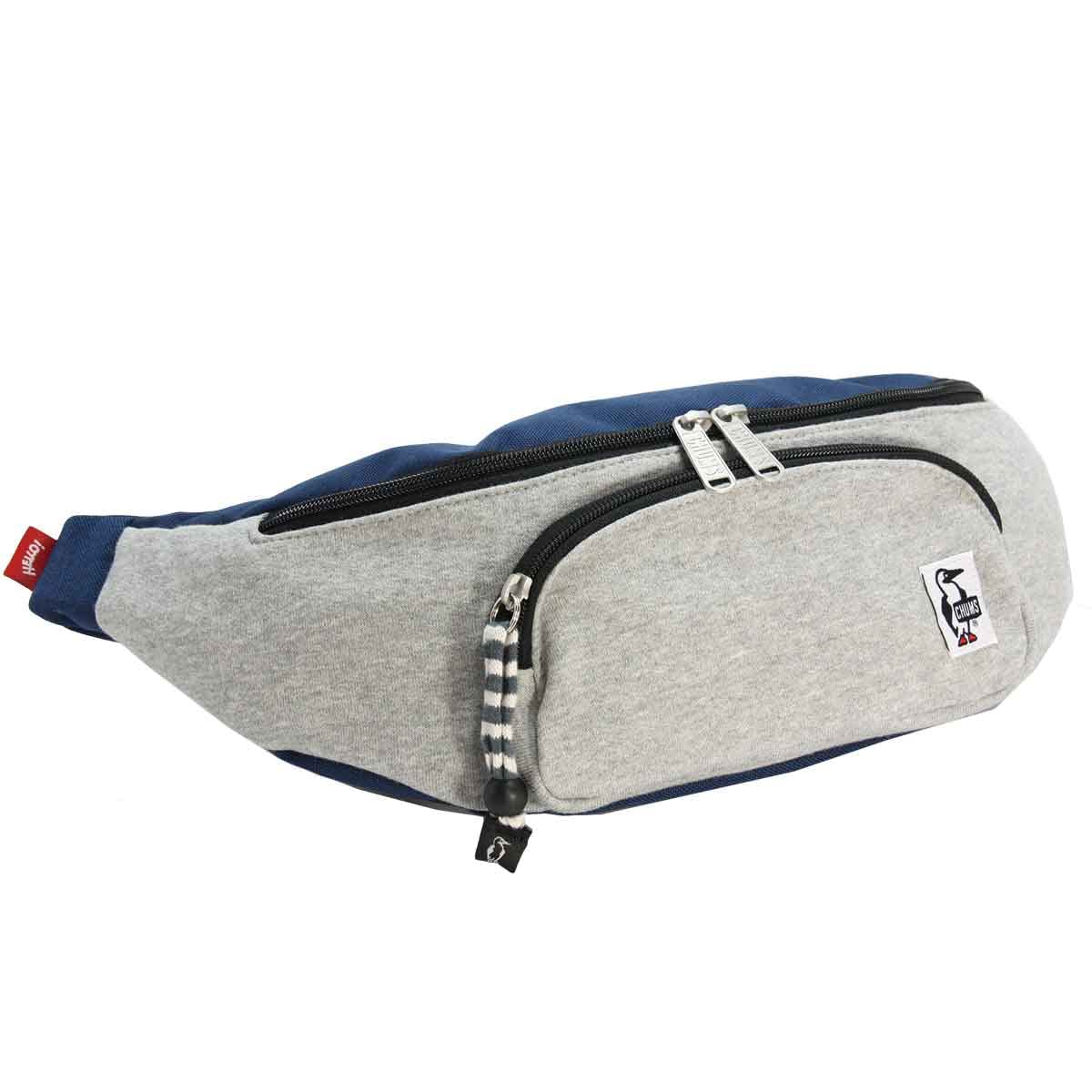 

Сумка поясная Fanny Pack Sweat Nylon Navy [Chums] Мужская H-Gray/Basic