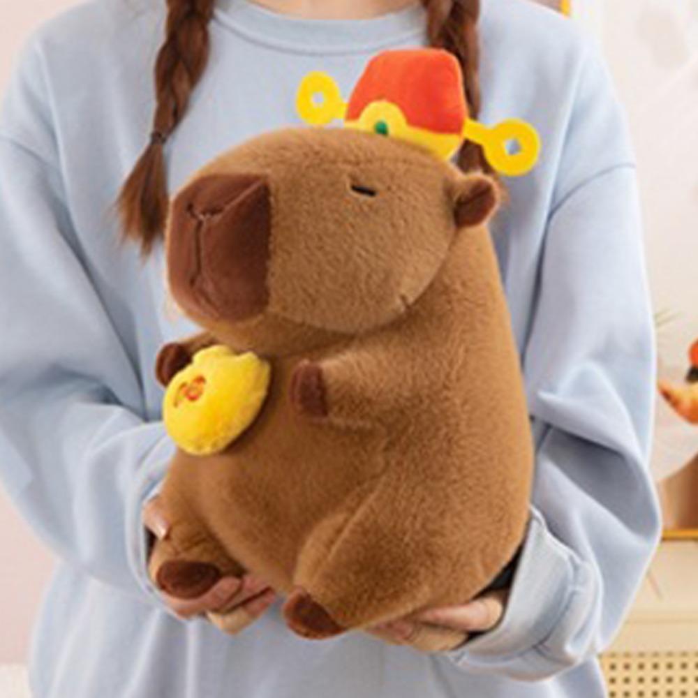 God of Wealth Capybara Plush Toy Cartoon Capibara Fluffty Doll Capybara Plush Doll  Home Decor